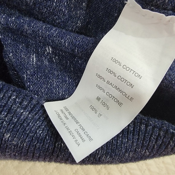 J. Crew Blue V-Neck Sweater Mens Size Large Slim Fit - Picture 10 of 12